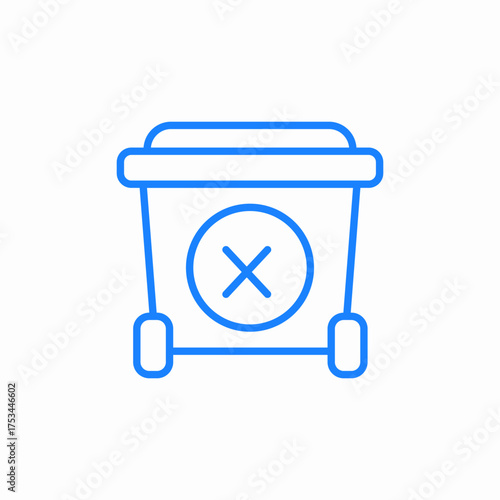 unsorted trash icon sign vector