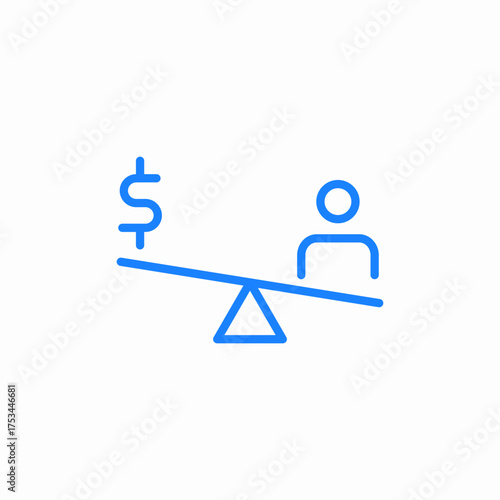 value balance icon sign vector
