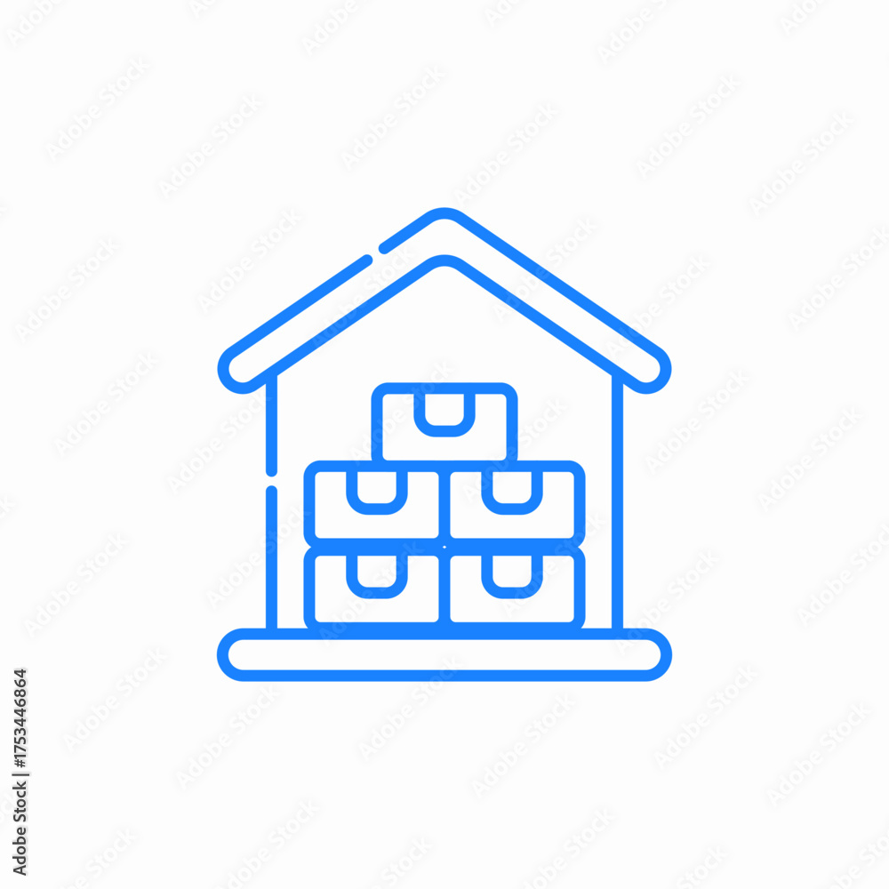 Fototapeta premium warehouse building icon sign vector