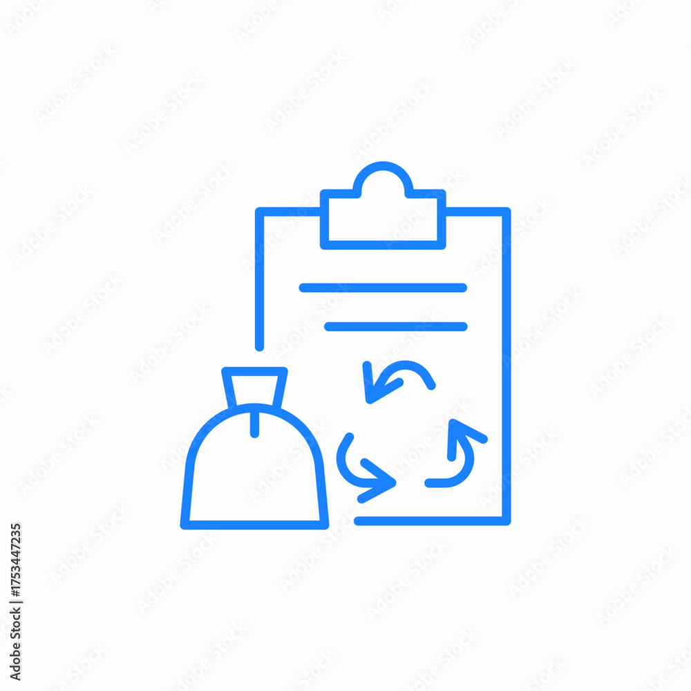 Obraz premium waste report icon sign vector
