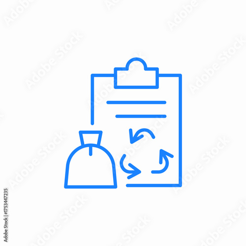 waste report icon sign vector
