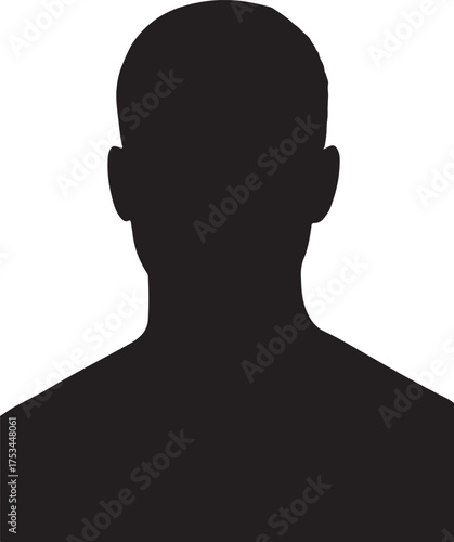 Anonymous person silhouette headshot profile avatar icon no face placeholder image