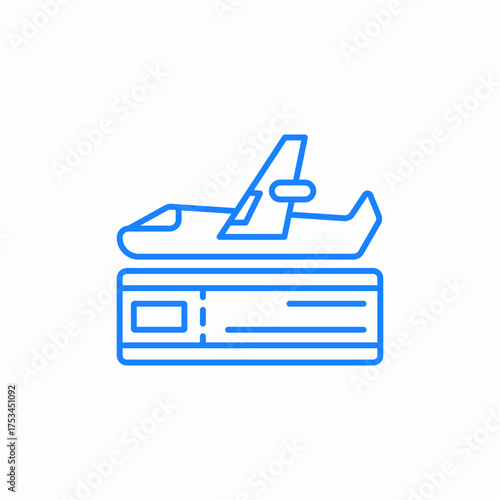 airplane runway icon sign vector
