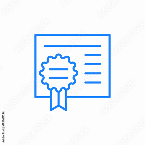 award certificate icon sign vector