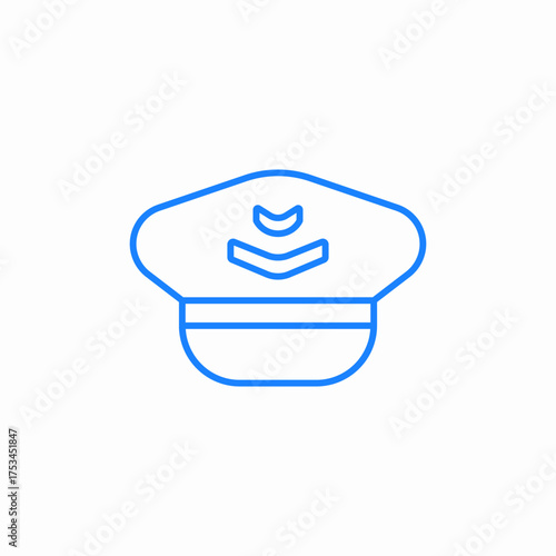 captain hat icon sign vector