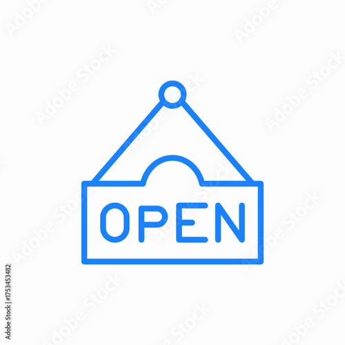 open sign icon sign vector