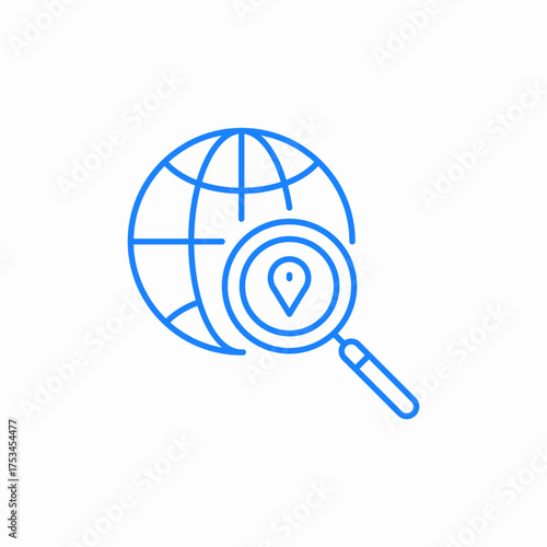 search location icon sign vector