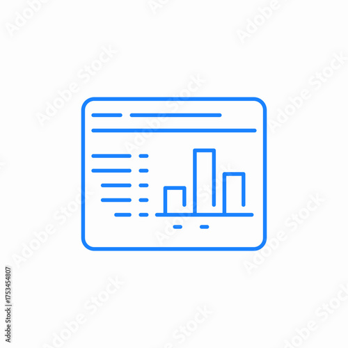 statistical data icon sign vector