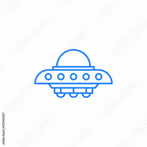 unknown flying object icon sign vector