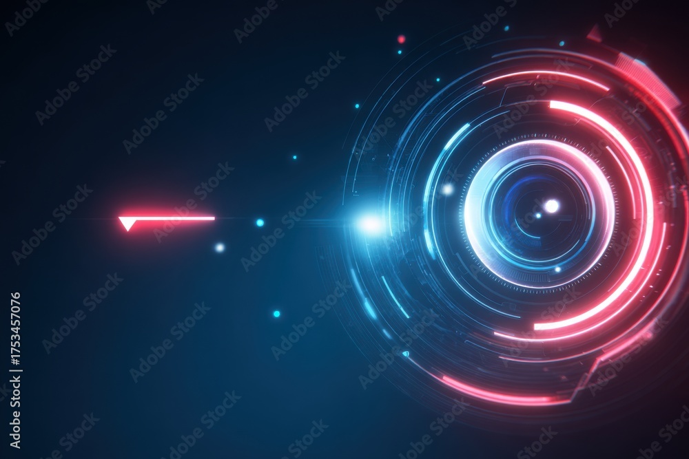 Obraz premium Glowing Neon Digital Interface abstract futuristic