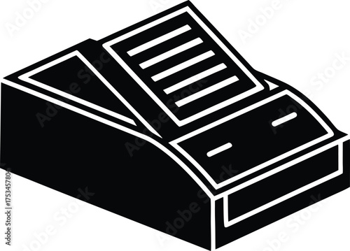 Cash Register Book vector icon.