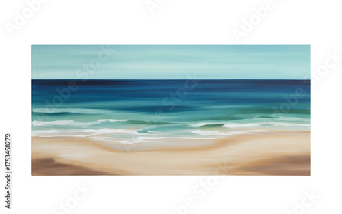 Εκτύπωση καμβά Abstract impressionist painting of a calm beach scene