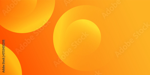 Abstract orange background with circles. Vector illustration