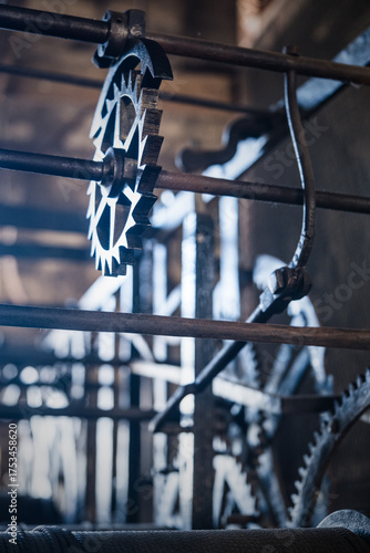 Historic Church Clock Tower Cogs