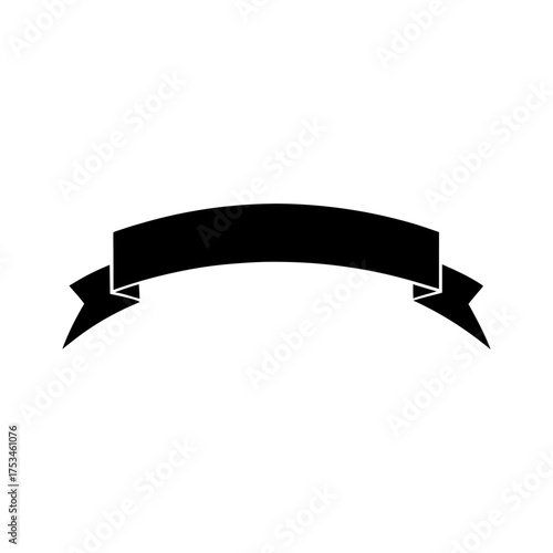 Minimal Finish Line Banner Silhouette Clean Racing Symbol Simple Victory Vector Illustration with White Background