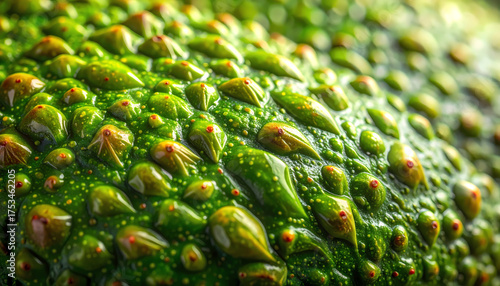 Intricate Detailed Close Up of Avocado Skin Texture Background