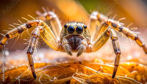 Detailed Close Up Jumping Spider with Sharp Focus Macro Lens
