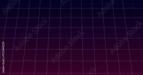 Displaying spaced grid of thin white lines spanning width over purple to red gradient background