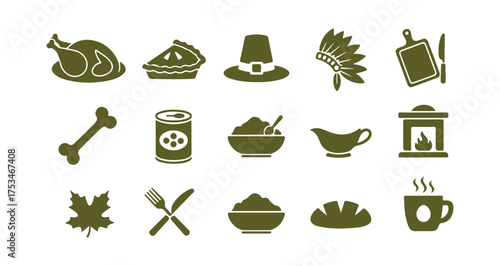 Thanksgiving just represents web icons.