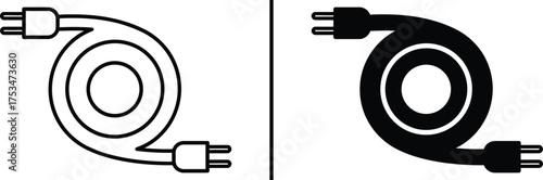 Electric Cables' Abstract Arrangement: A sleek, artistic rendering of electric cables.