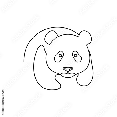 pandas vector line art design