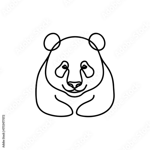pandas vector line art design