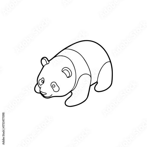 pandas vector line art design