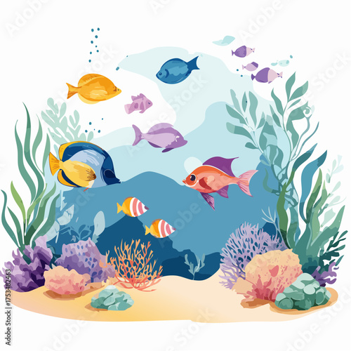 Traumhafte Unterwasserwelt mit bunten Fischen