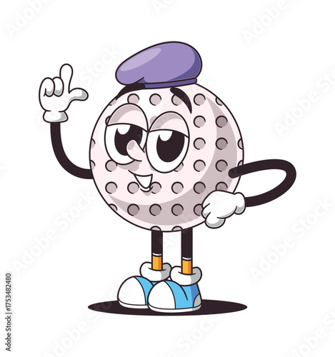 Golf ball character having idea