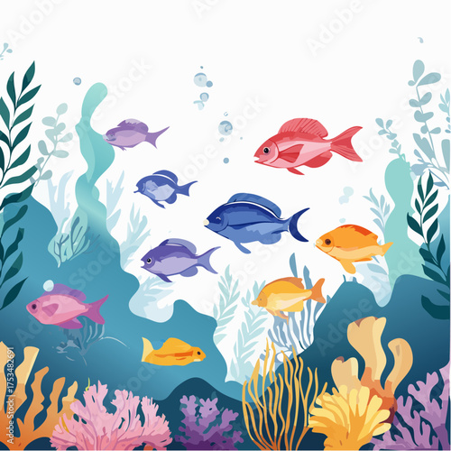 Traumhafte Unterwasserwelt mit bunten Fischen