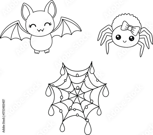 vector illustration of a set of funny animals