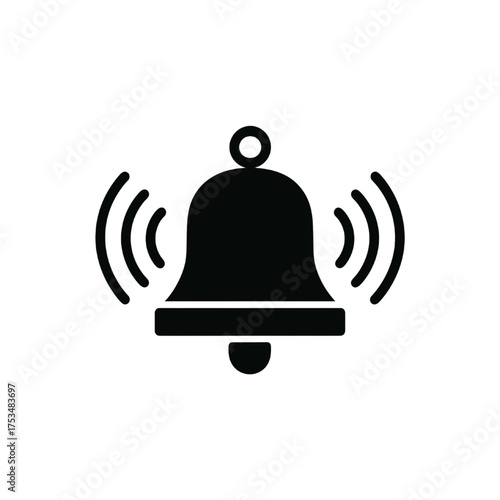 Ringing Bell Notification Silhouette Icon