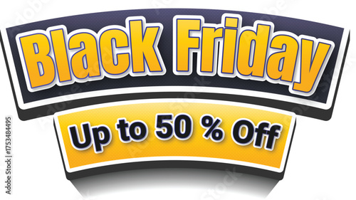 set of black friday label banner vector 
