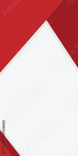 Free Download Abstract geometric shapes background. Red and white color. Folded paper. Business and Promotion banner template - GFXLoad