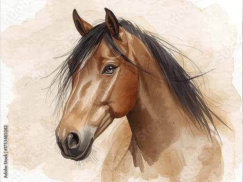 horse head close up