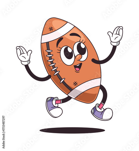 American football ball feeling carefree