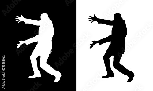 Frankenstein monster silhouette vector illustration. Halloween monster silhouette black, Halloween, monster silhouette vector illustration, Frankenstein monster black silhouette vector, illustration, 