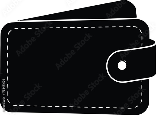 Vector art of isometric black silhouette of a secure safe with a dial
