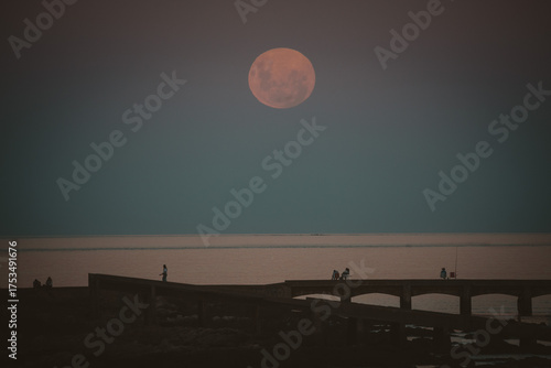 moon over the sea