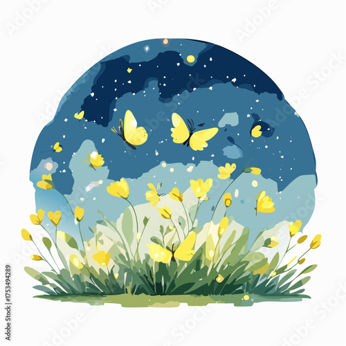 Glühwürmchen in einer Sommernacht