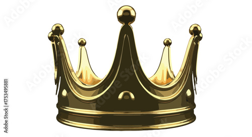 golden crown isolated on white background