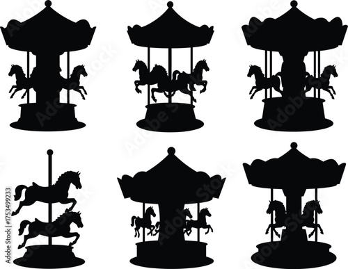 carousel with horses