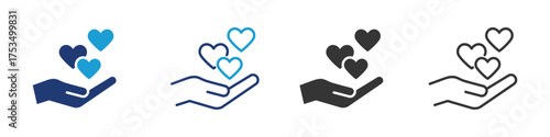 Empathy icon set collection multi-style.