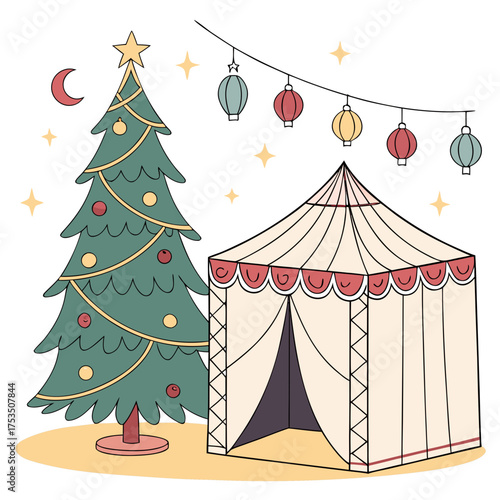 circus tent vector illustration