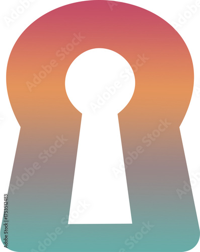 Minimal vector illustration of a keyhole