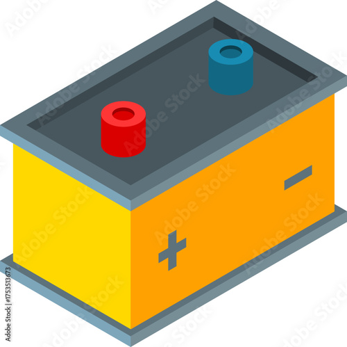 Car Repair Isometric Icon Set – Automotive Tools, Equipment, and Maintenance Supplies Illustration