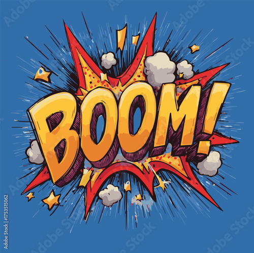 Comic book fun modern art sound effect. Vector cartoon clip art illustration