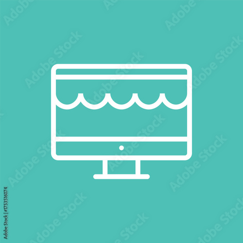 Online Shop icon. E-commerce and Sales Concept. illustration