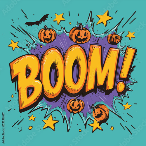 Comic book fun modern art sound effect. Vector cartoon clip art illustration