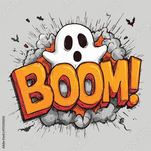 Comic book fun modern art sound effect. Vector cartoon clip art illustration